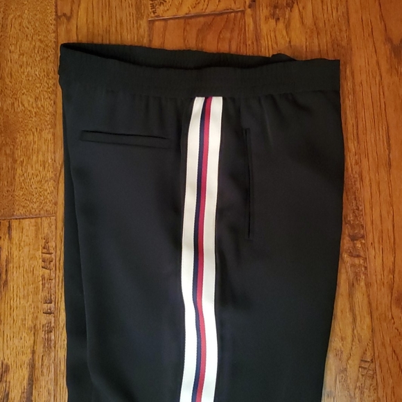 Zara Black Pants with side tape. - Picture 3 of 6